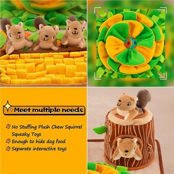 Snuffle Mat ,Dog Feeding Mat Sniff Mat Interactive Dog Puzzle Mat (Green) - Picture 2 of 6